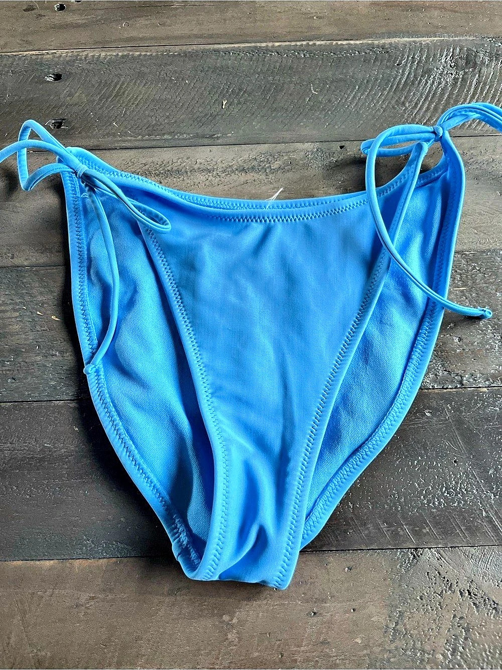 Blue Tie Side Bikini Bottom Like New size small but no size tag